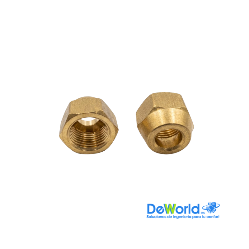 Tuerca de Bronce Flare M-H de 3/8" x 3/8"