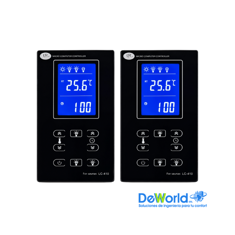 Termostato DUAL de control digital para Sauna Vapor LC-410