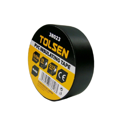 Cinta Aislante TOLSEN de 19 mm (9,15 m) Color Negro