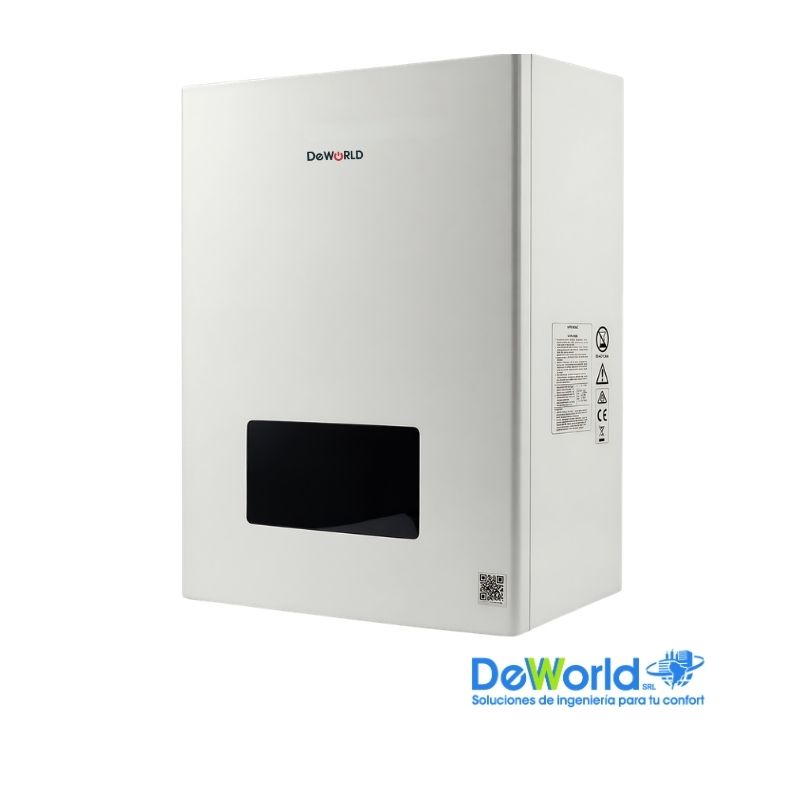 Caldera Mixta DEWORLD de 55kW, Cámara Estanca Tiro Forzado GN / GLP 