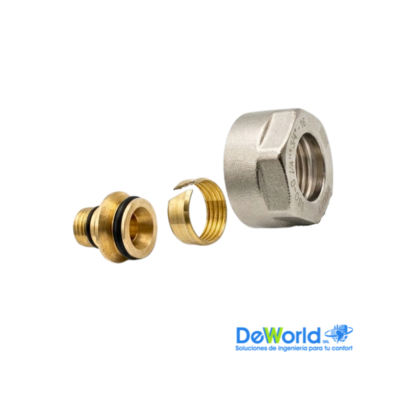 Eurocono a compresión 3/4" para tubería 1216 (16mm)
