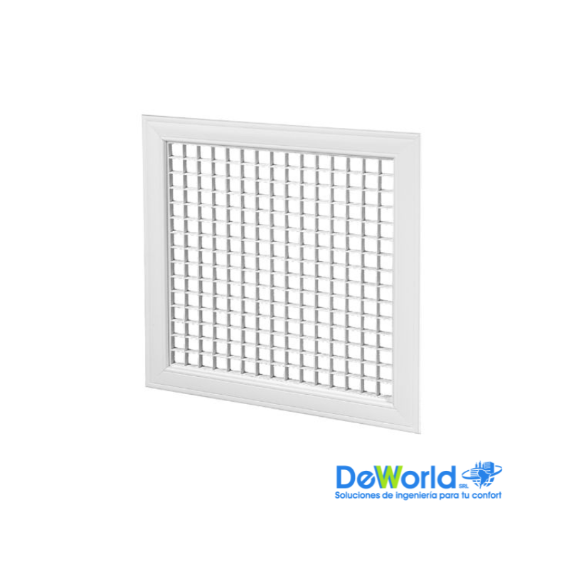 Rejilla de Extracción Doble Deflexión sin damper 1 dirección 425X225 (17"x9") L-RA