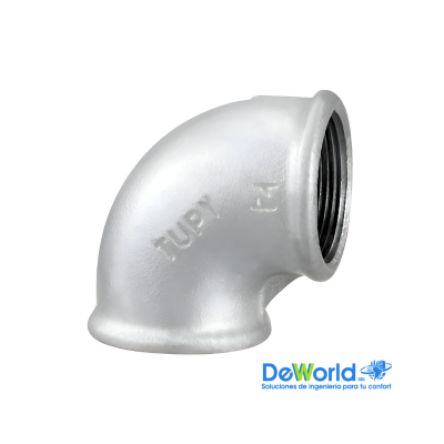 Codo de 90° de Acero Galvanizado de 3/4"
