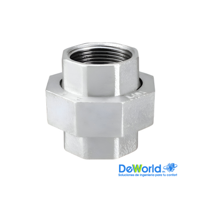Unión Universal de Acero Galvanizado de 1"