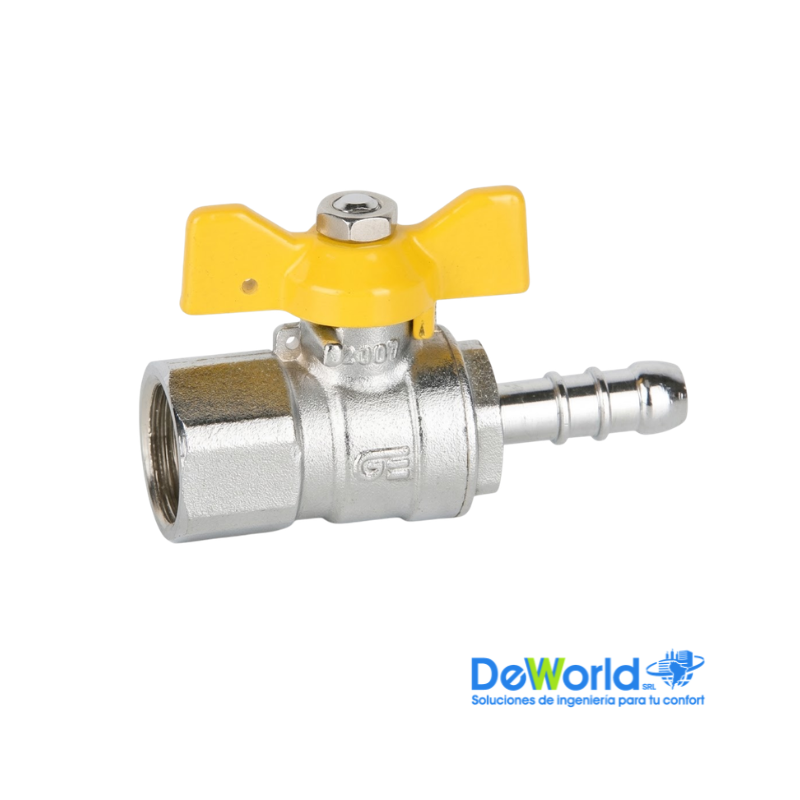 Válvula esfera recta gas H-Terminal 1/2", Genebre