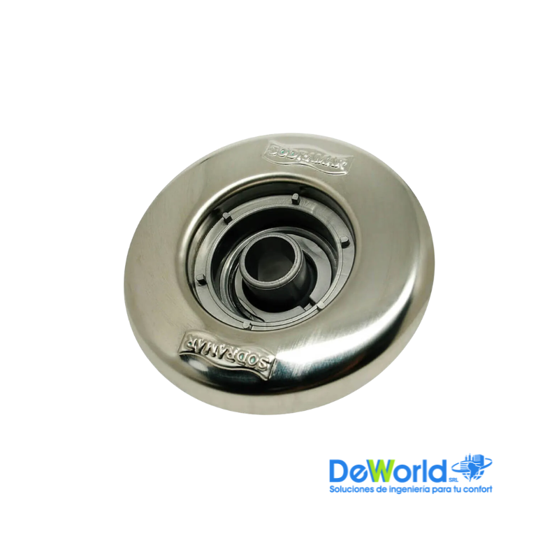 Retorno ABS/INOX 2" PRACTIC P/Piscina C/aro (Canopla) tubo 50mm, Ind. BR