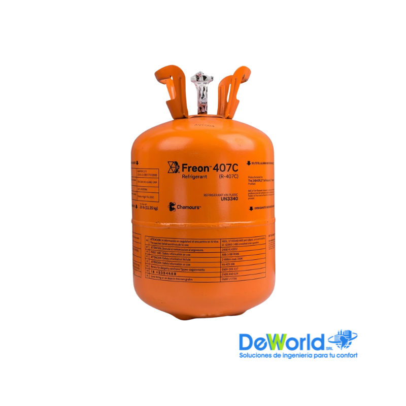 Gas Refrigerante Freon R407C, Garrafa