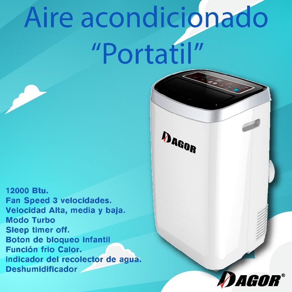 AA DAGOR  Portatil de 12000 BTU/H