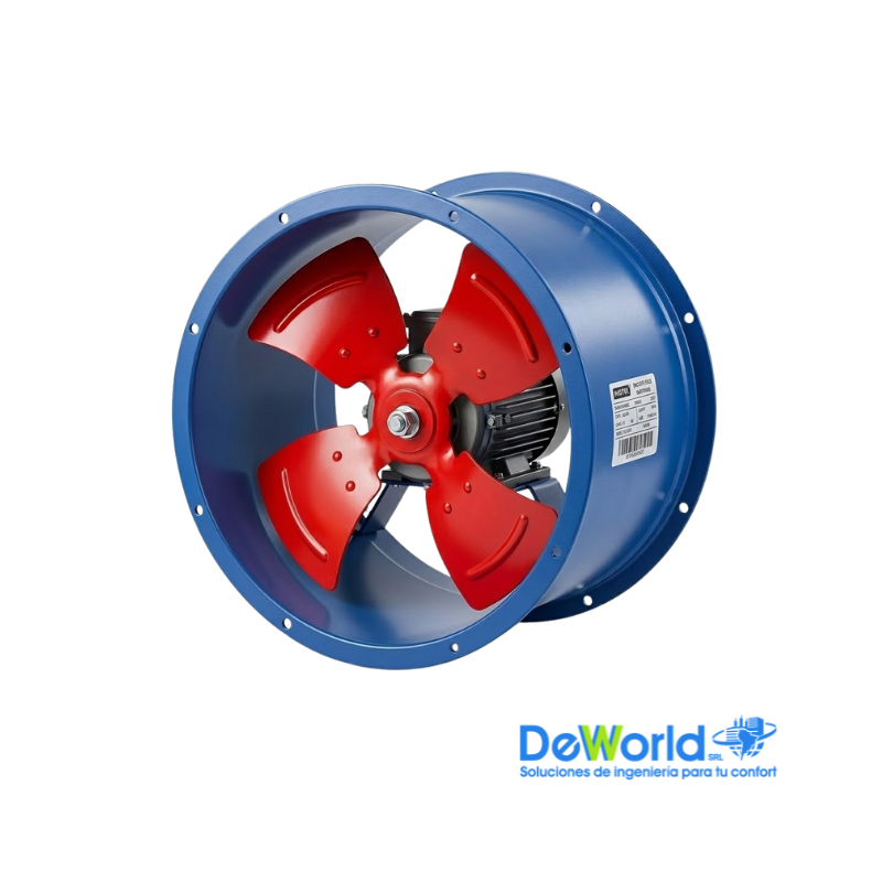 Ventilador tipo Tubo pared 4 Aspas, 3000m3/h, 1/2HP