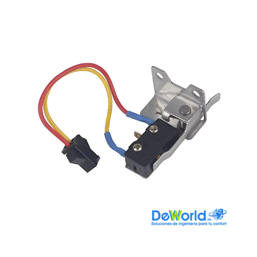 [85S06] Microinterruptor con Soporte Metálico de Dos Cables, Un Conector SM Macho de Dos Pines para Calentador de Agua a Gas