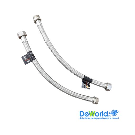 [100102] Chicotillo de Acero Inoxidable Flexible IFAN H-M de 1/2" (100 cm) para Agua