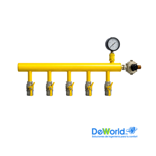 Manifold 5 Válvulas AG para Gas