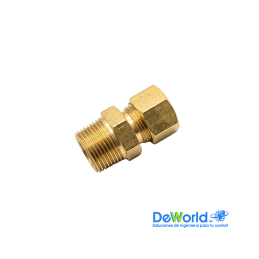 [EST(A)-CON001] Conector Armado de Bronce NPT M-H de 1/2" x 5/16"
